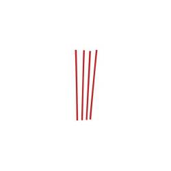 Short red plastic straw cm 12 x 0.3