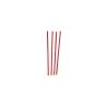 Short red plastic straw cm 12 x 0.3