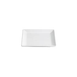 Ming square saucer in white porcelain 12 cm