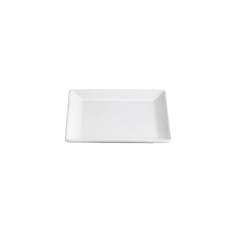 Ming square saucer in white porcelain 12 cm