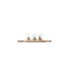 LSA Paddle Trio Oak Wooden Tray with Glass Domes