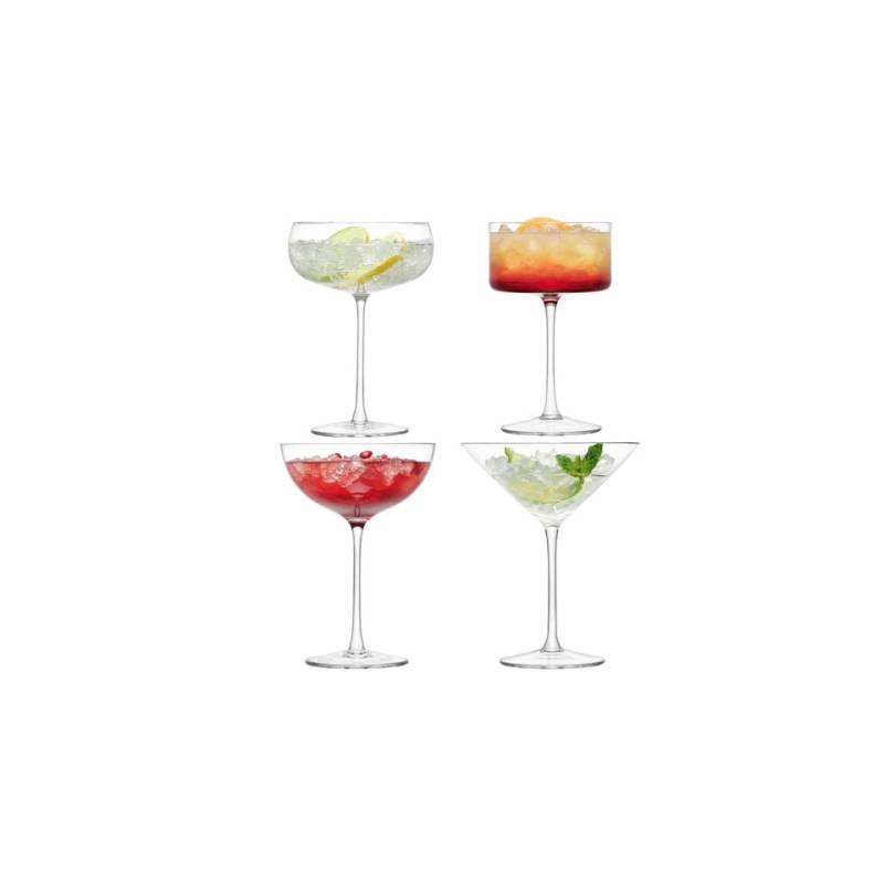 Lulu LSA Assorted Glass Champagne Cups