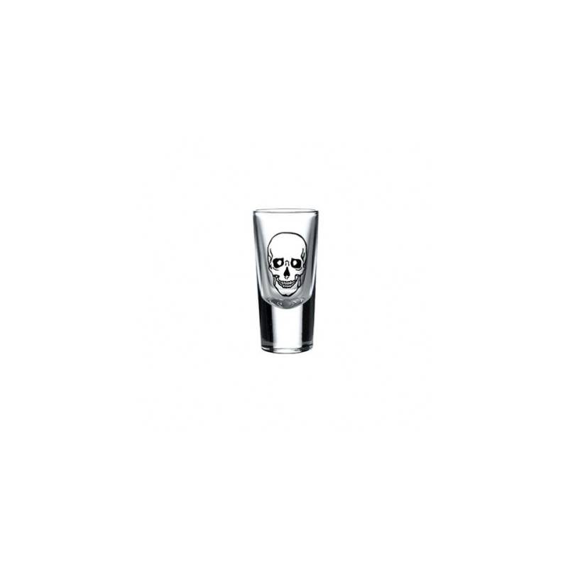Tequila glass with happy skull decoration cl 2.5