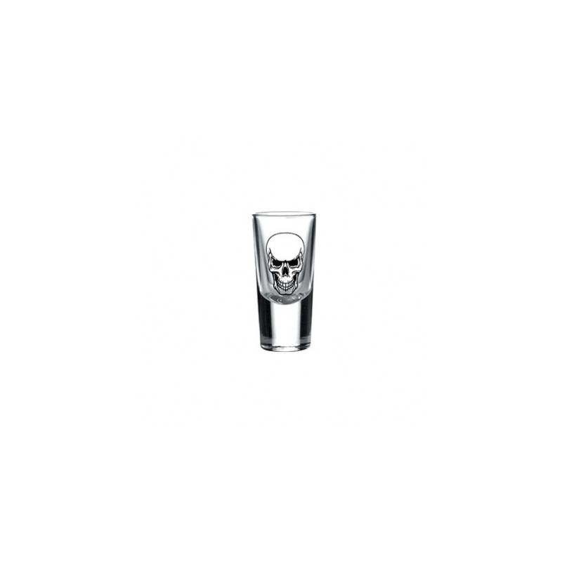 Bicchiere Tequila con decoro teschio scary cl 2,5