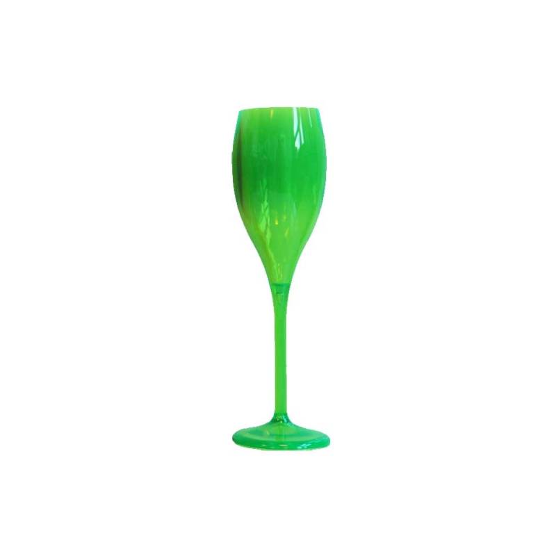 Flute in policarbonato Opale verde fluo cl 15