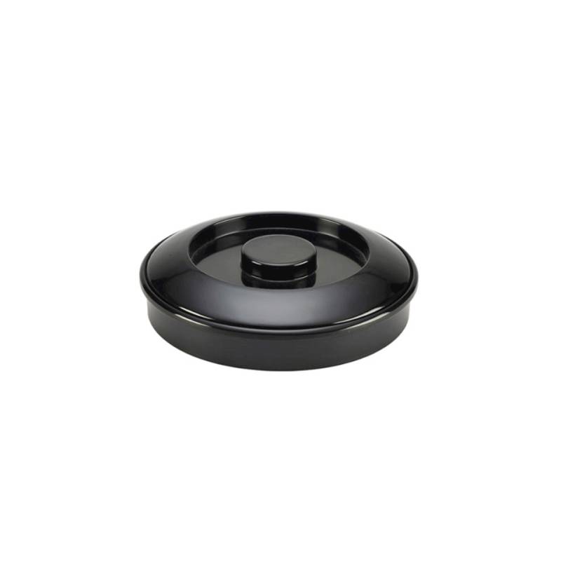 Black plastic tortilla holder with lid 7.08 inch