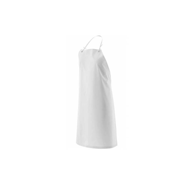Waterproof white waxed bib apron 95x75 cm