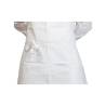 Apron with bib and pockets herringbone white cm 90x75