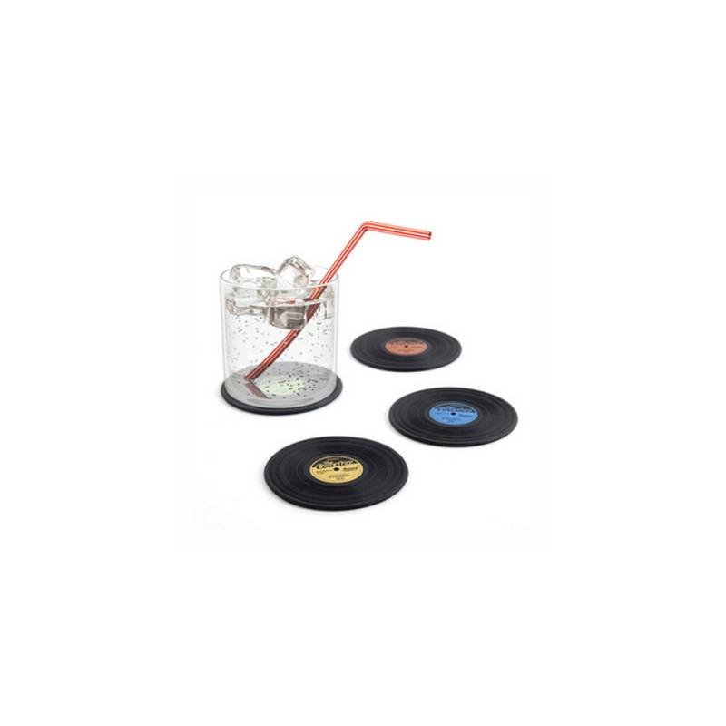 Sottobicchieri the Coaster in silicone nero cm 9
