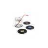 Sous-verre en silicone noir 9 cm