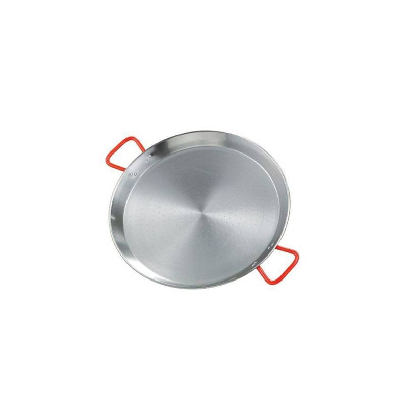 Ideal Ilsa carbon steel paella pan with red handles cm 28