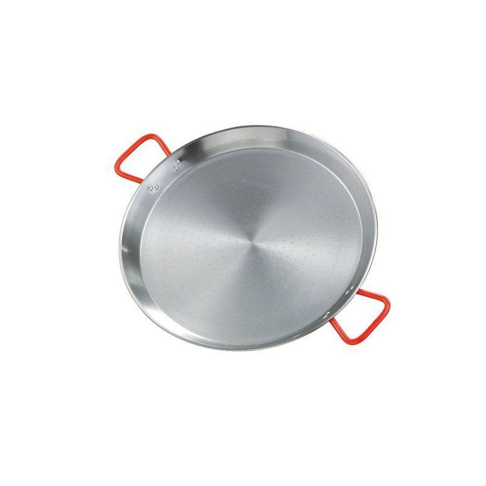Ideal Ilsa carbon steel maxi paella pan with red handles cm 60