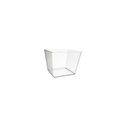 Pagoda transparent ps square cup 6.76 oz.