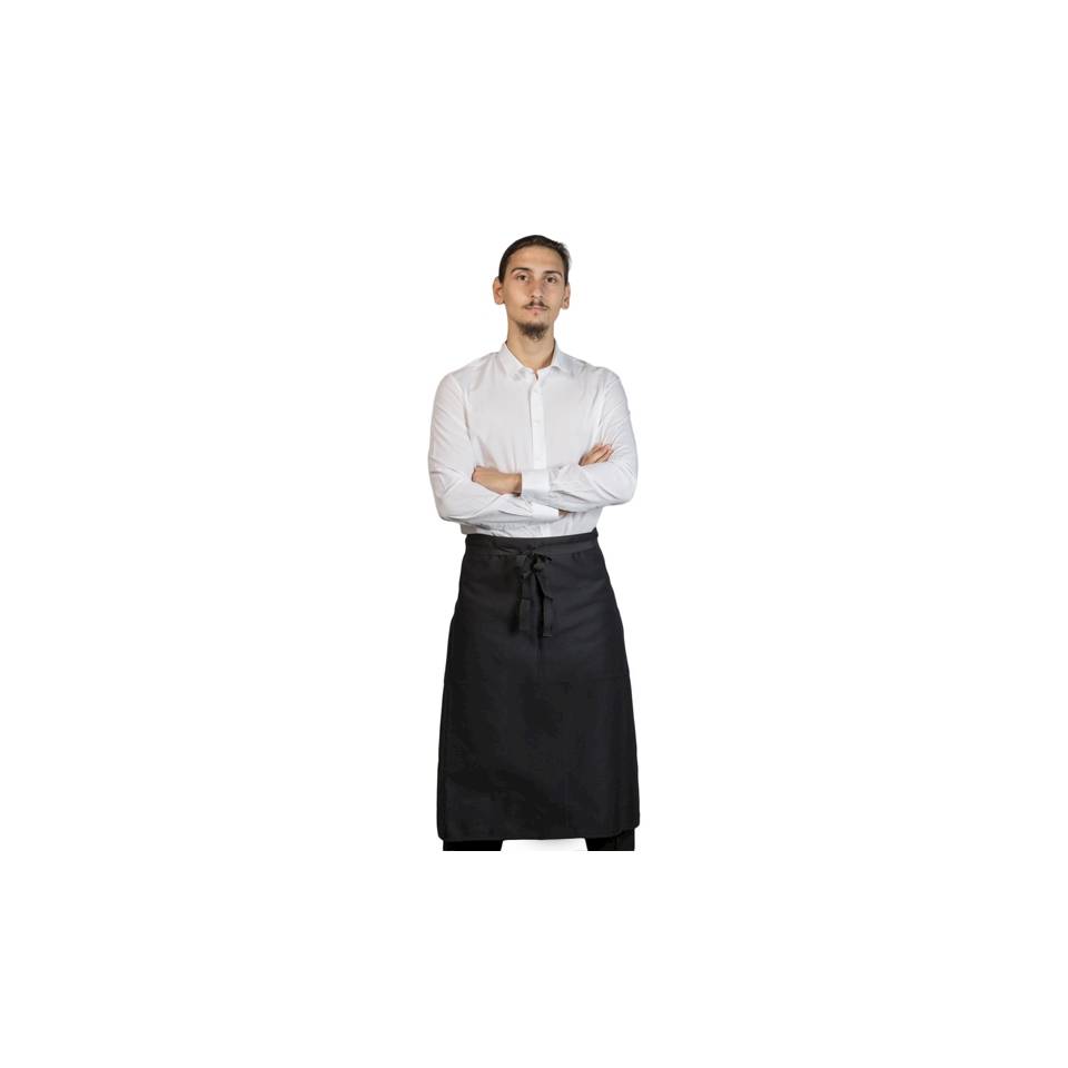 Black herringbone counter apron 90x75 cm
