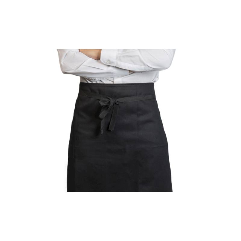 Black herringbone pocket apron cm 75x60
