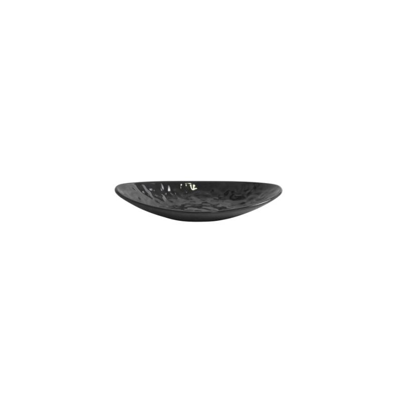 Plateau ovale en mélamine noire Mamba 25.2x13.7x4.4 cm