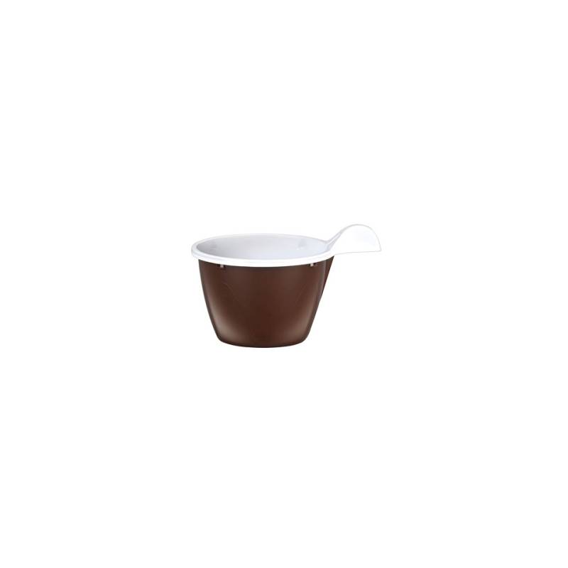 Tazzina caffè con manico in polipropilene marrone cl 10