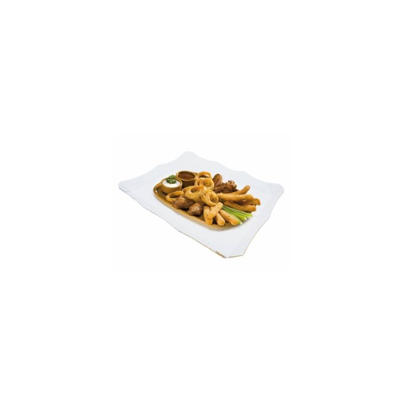 White cardboard self-service disposable trays cm 29x38