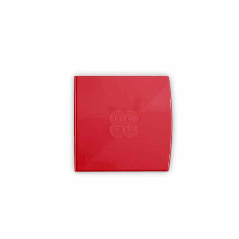 Porta Menù Glossy quadro“Menù” In plastica rossa Cm 23,6x23