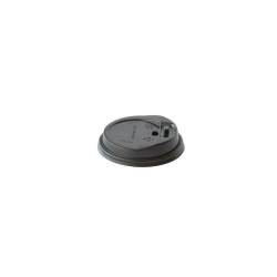 Duni Black Disposable Lid With Hole Cm 8