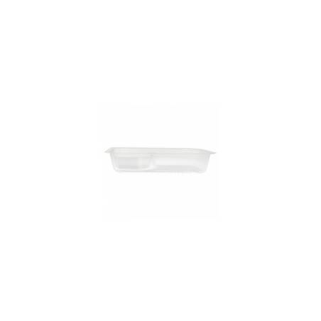 Vaschetta 2 scomparti in plastica trasparente cm 18,5X14X3,8
