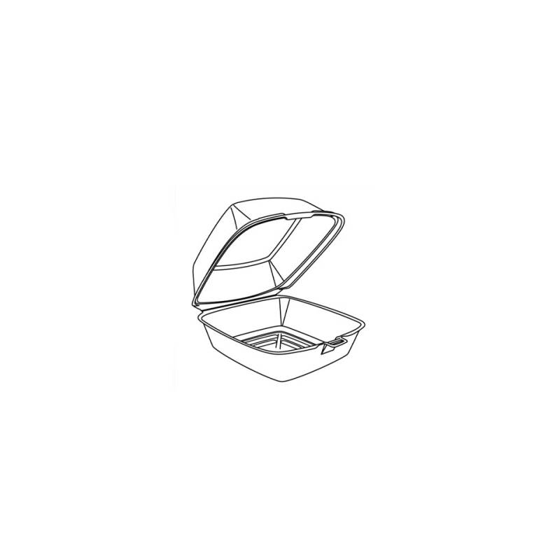 Styropor-Hamburger-Behälter cm 15x15x7