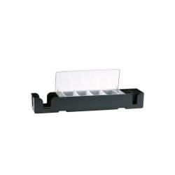 Condiment holder 4 trays with bar caddy cm 60x15.5x9