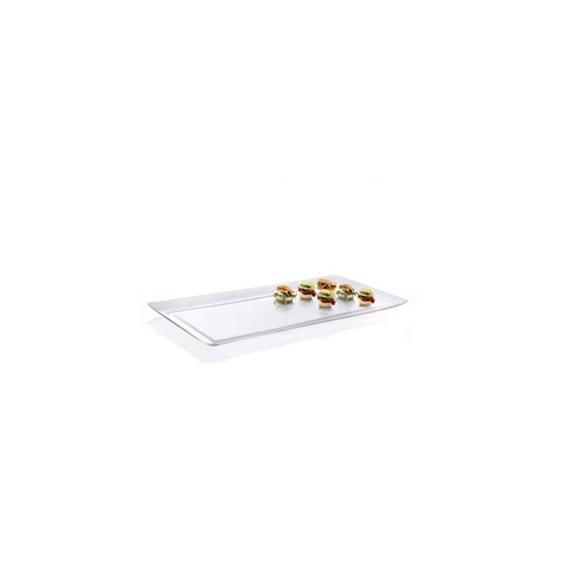 Hola 100% Chef rectangular plastic transparent trays cm 48x23.6