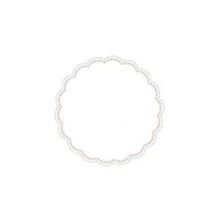 Sottobicchieri in carta bianca e oro cm 9