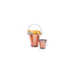 Copper and stainless steel mini bucket cm 9