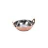 Mini bowl with stainless steel and hammered copper handles cm 15.5
