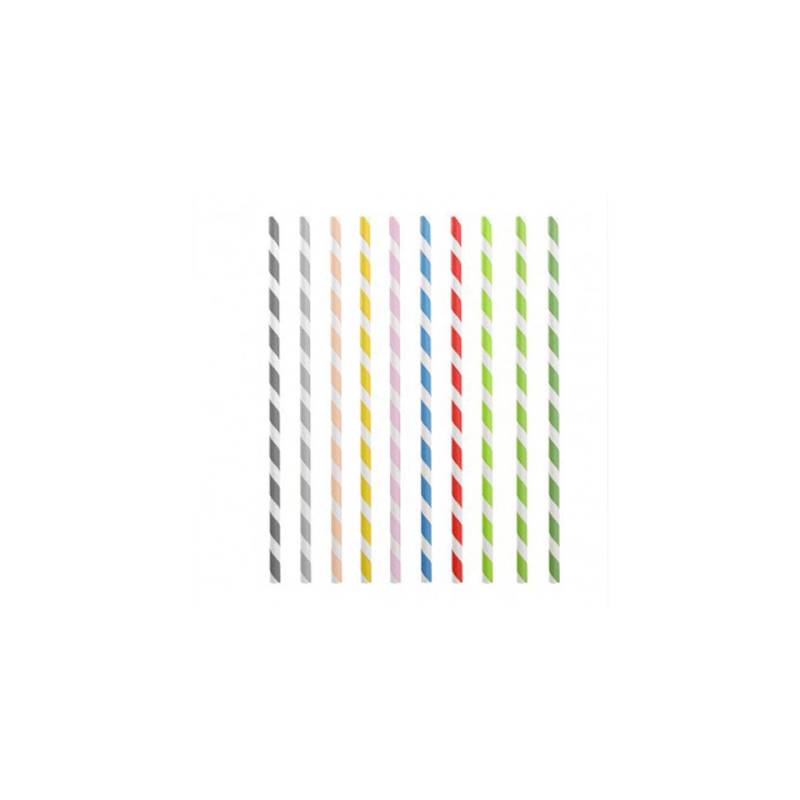 Colored paper biodegradable straws cm 20