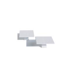 MPS square slate effect white porcelain riser 30x30 cm