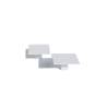 Support carré MPS en porcelaine blanche effet ardoise 30x30 cm