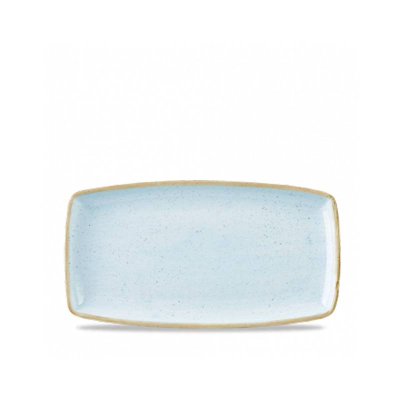 Vassoio rettangolare Stonecast Churchill in ceramica vetrificata azzurra cm 35x18,5