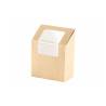 Duni brown paper sandwich container with window 9x5x13 cm