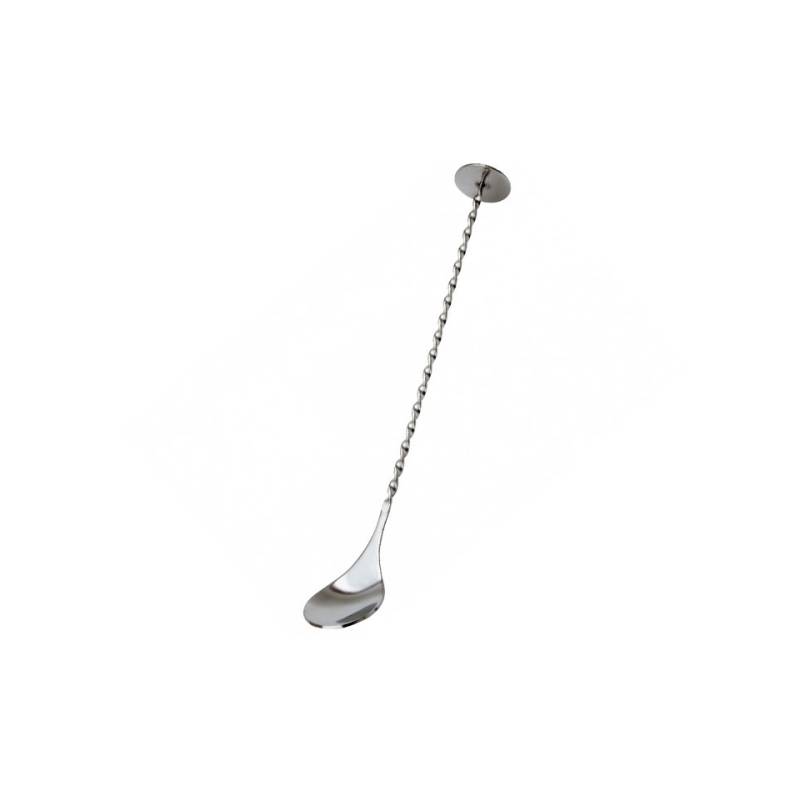 Bar spoon con pestello liscio in acciaio inox