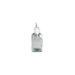 Oil cruet with pouring stopper in transparent glass cl 25