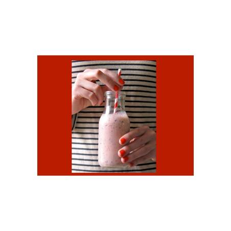 Botella de leche con tapón y vaso pizarra cl 50