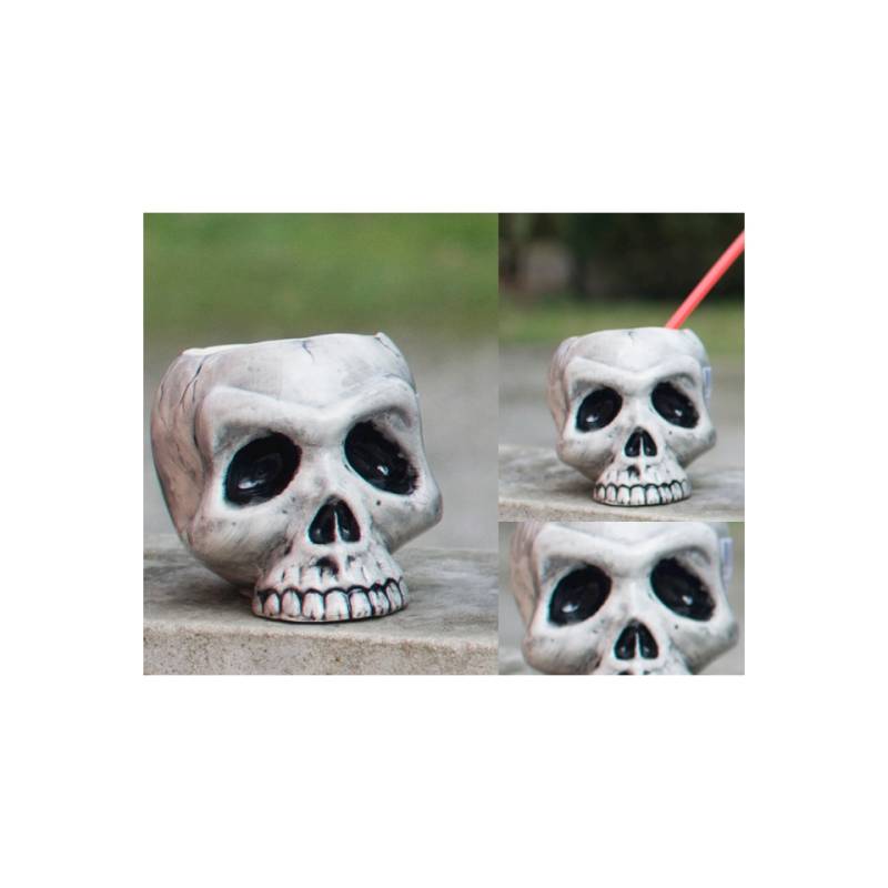 Porcelain skull tiki mug cl 36