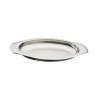 Oval gratin stainless steel dish with handles 15.74 inch