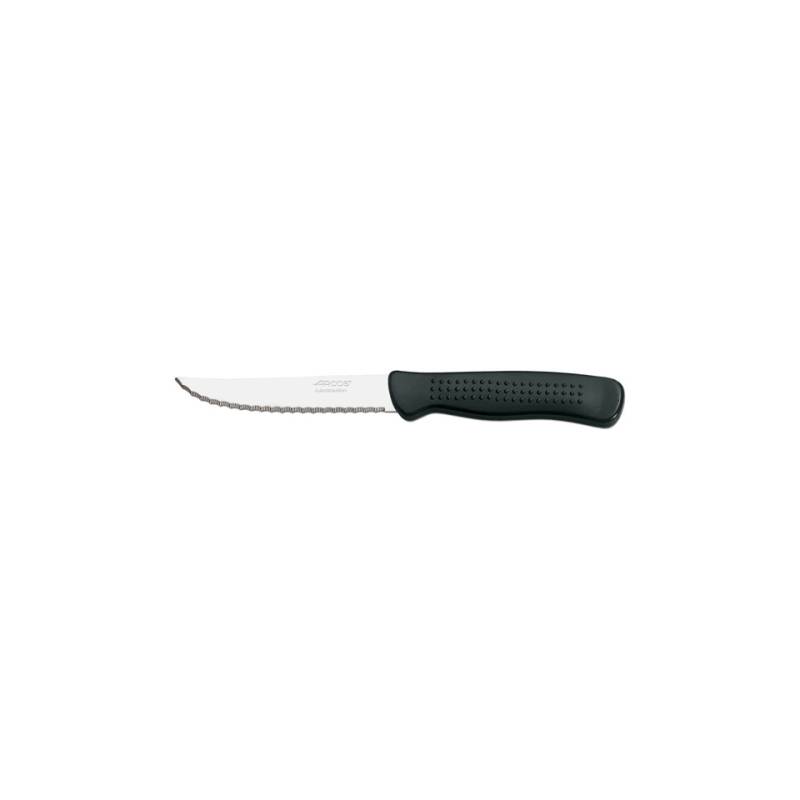 Coltello bistecca seghettato Arcos in acciaio inox con manico nero