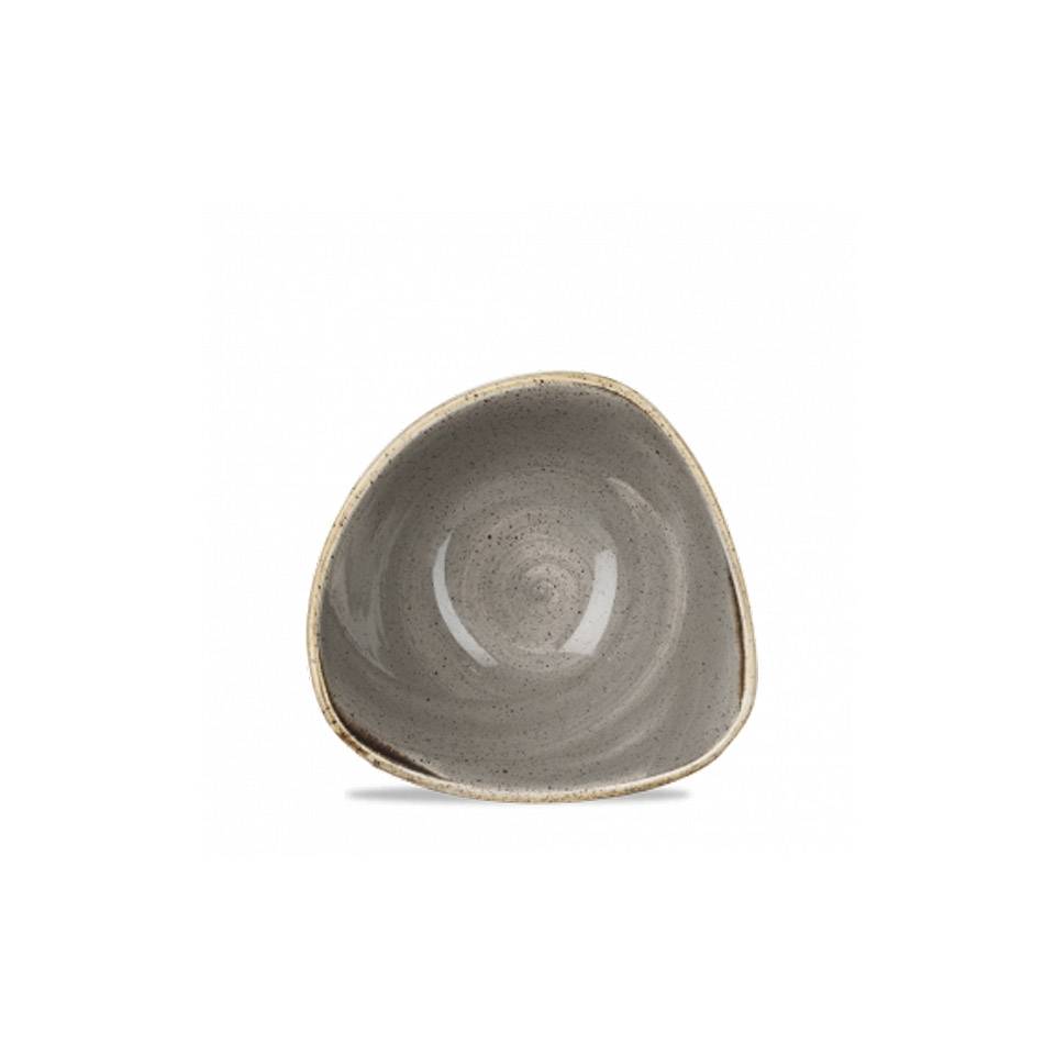 Coppetta triangolare Stonecast Churchill in ceramica vetrificata grigia cm 15,3