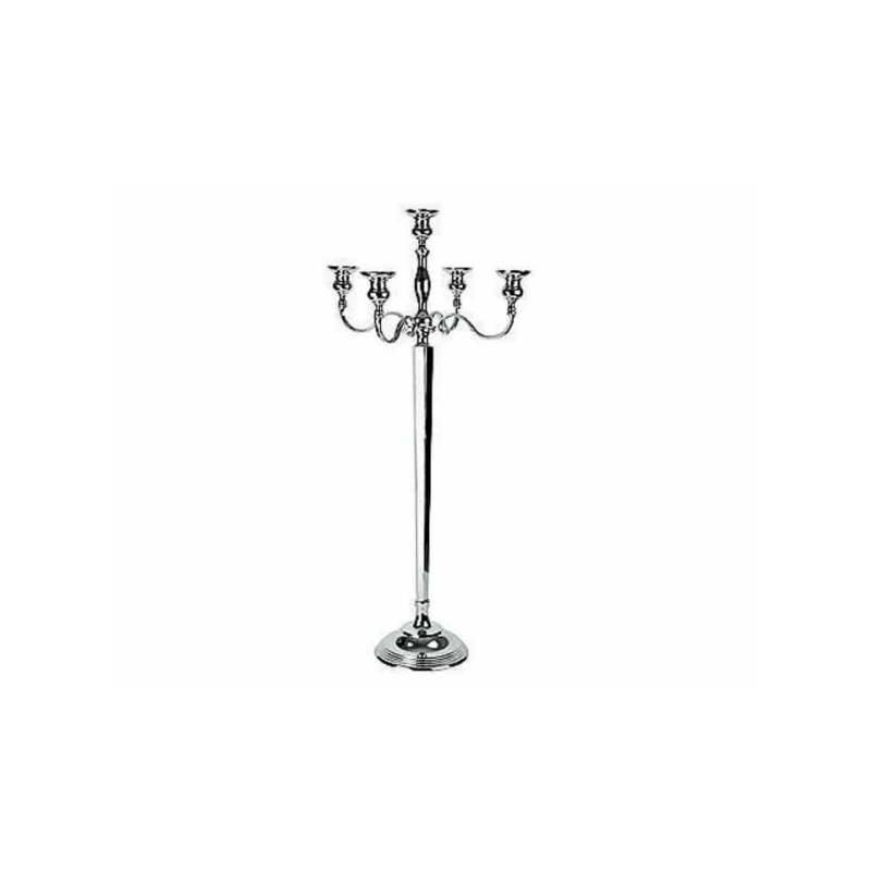 Candelabro Elegance Paderno in acciaio inox nichelato cm 56