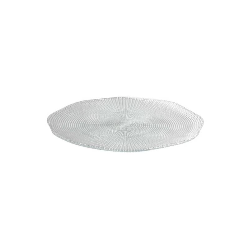 Assiette plate en verre Eternity 22 cm