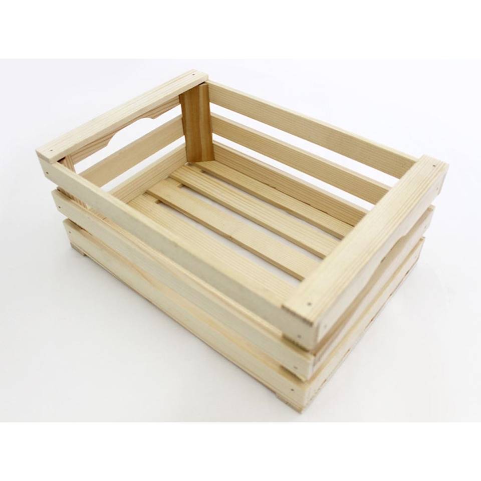 Mini wooden slatted box cm 17x12x9