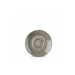 Piatto cappuccino Stonecast Churchill in ceramica vetrificata grigia cm 15,6