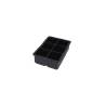 Molde de hielo XL de silicona negra 4,9x4,9 cm