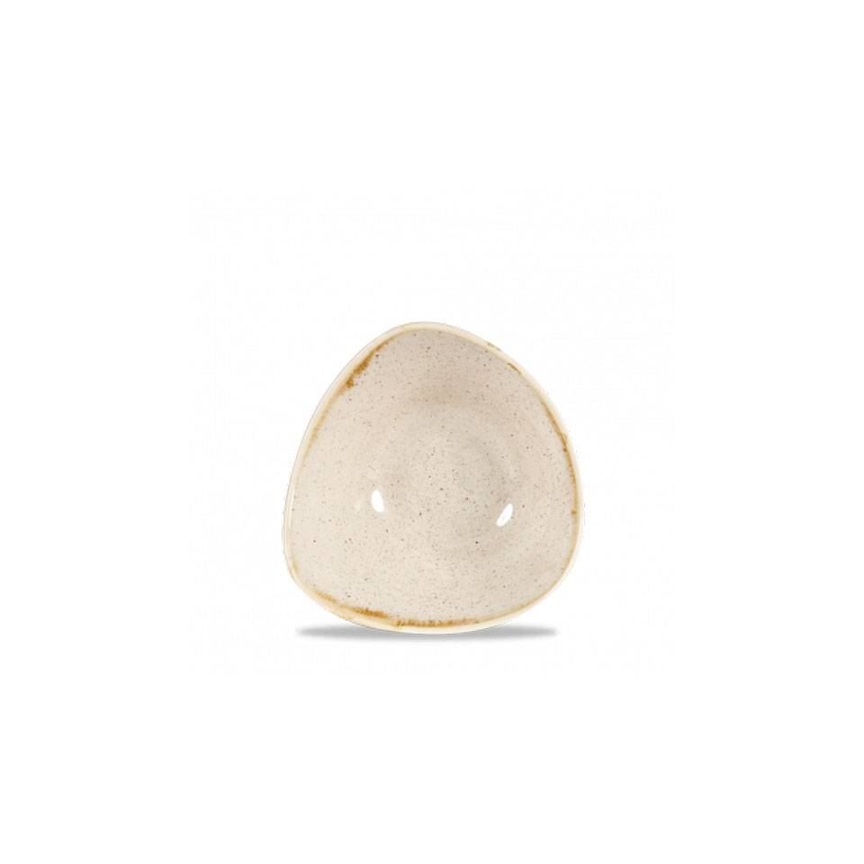 Coppetta triangolare Stonecast Churchill in ceramica vetrificata crema cm 15,3