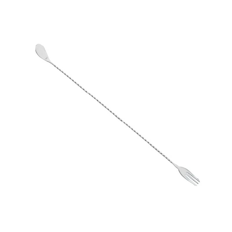 Bar spoon con forchetta in acciaio inox cm 45